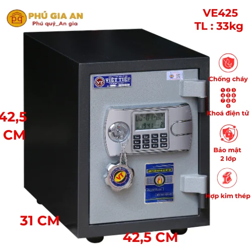 Két sắt phong thủy điện tử báo động VE425 (Hưng Vượng) 1
