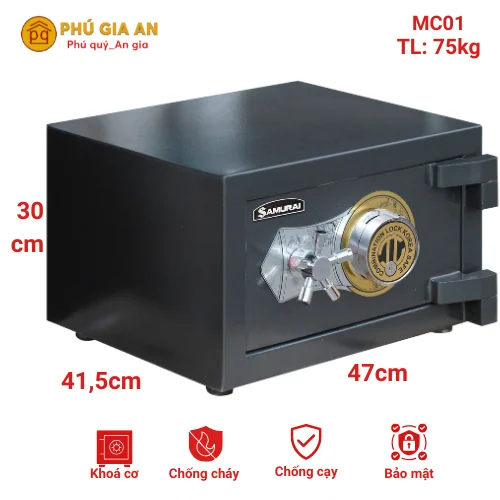Két sắt Samurai MC1 khóa cơ đổi mã mini cỡ nhỏ 1 Két sắt Samurai MC1 khóa cơ đổi mã mini cỡ nhỏ 1