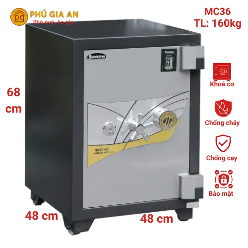 Két sắt siêu chống trộm Samurai MC36 mã cơ 1