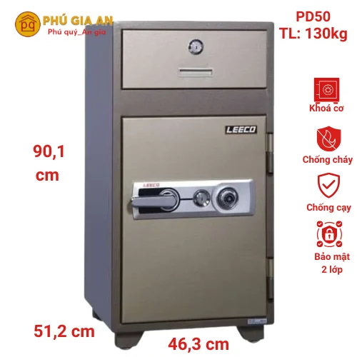 Két sắt thả tiền nhập khẩu Leeco PD50 1