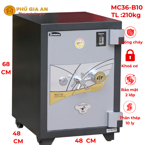 Két sắt thân vỏ thép dày 10ly Samurai MC36-B10 1 Két sắt thân vỏ thép dày 10ly Samurai MC36-B10 1