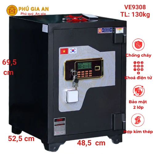 Két sắt thép đặc Việt Tiệp VE9308 điện tử báo động 1