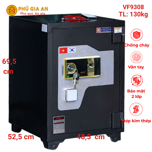 Két sắt thép đặc Việt Tiệp VF9308 vân tay báo động 1