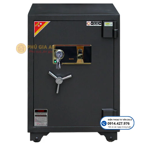 Cấu tạo thân vỏ thép đặc và chốt khóa an toàn của két sắt VF9308