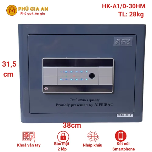 Két sắt mini thông minh Aifeibao HK-A1/D30HM 1 Két sắt mini thông minh Aifeibao HK-A1/D30HM mở cửa rộng rãi