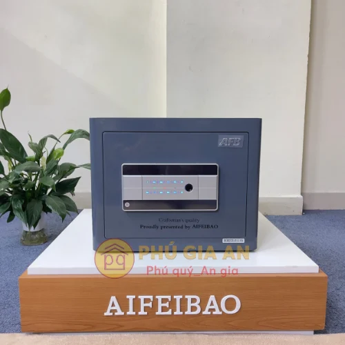 Két sắt mini thông minh Aifeibao HK-A1/D30HM 5 Két sắt Aifeibao màu xanh xám hiện đại