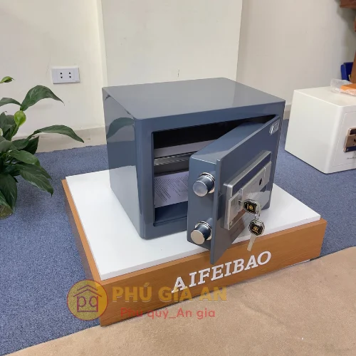 Két sắt mini thông minh Aifeibao HK-A1/D30HM 6 Két sắt Aifeibao màu nâu sang trọng