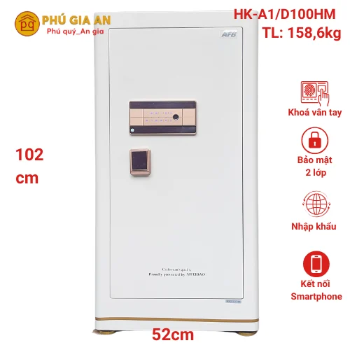 Két sắt thông minh Aifeibao HK-A1/D100HM màu trắng chính hãng