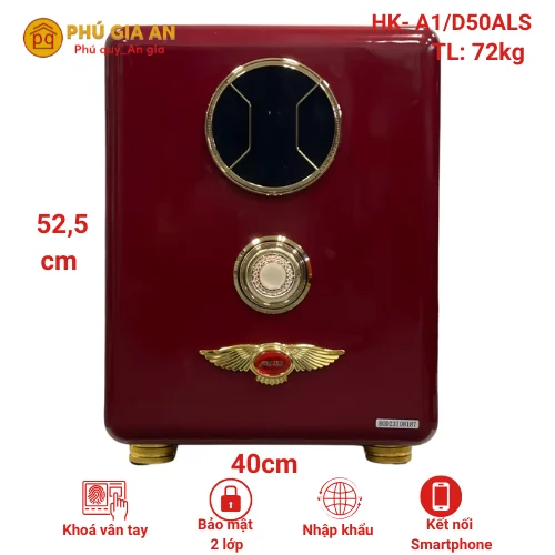 Két sắt thông minh Aifeibao HK-A1/D50ALS-W màu đỏ 1