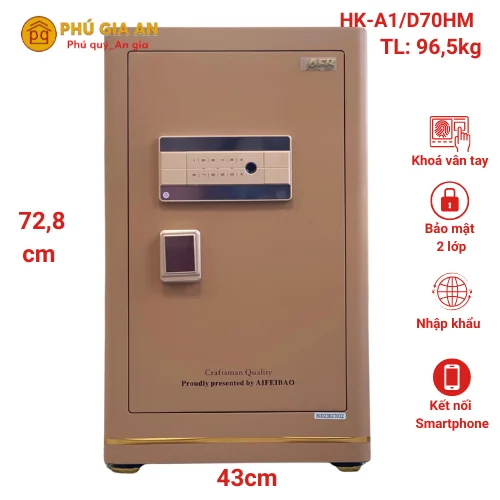Két sắt thông minh Aifeibao HK-A1/D70HM chính hãng màu trắng ngà
