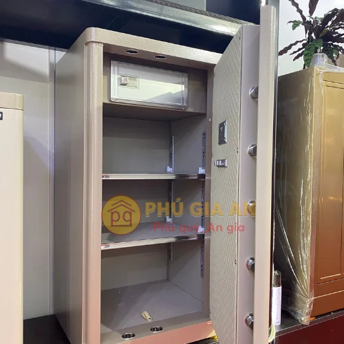 nội thất bọc da sang trọng của két sắt Aifeibao