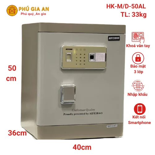 Két sắt vân tay điện tử Aifeibao HK-M/D50AL 1 két sắt thông minh mini aifeibao