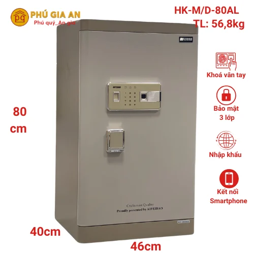 Két sắt vân tay điện tử Aifeibao HK-M/D-80AL 1