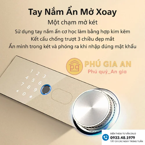 Két sắt thông minh Philips SBX202-7CO vân tay mã số điện tử 4