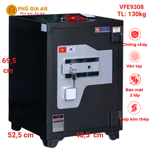 Két sắt thông minh Việt Tiệp VFE9308 vân tay mã số tích hợp app điện thoại 1