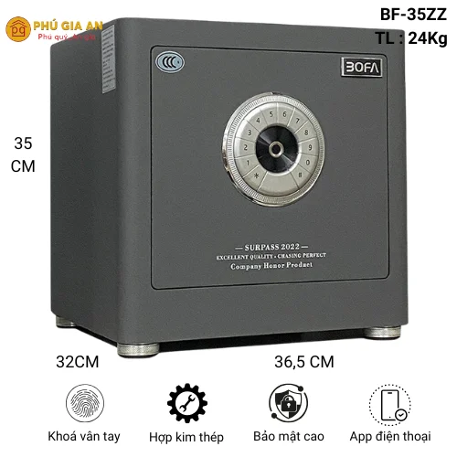 Két sắt vân tay điện tử Bofa BF-35ZZ thiết kế sang trọng