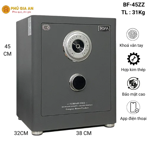 Két sắt vân tay điện tử Bofa BF-45ZZ 1 két sắt cao cấp nhập khẩu bofa bf-45zz chính hãng