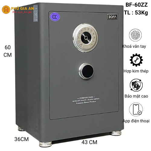 Két sắt vân tay điện tử Bofa BF-60ZZ 1 Két Sắt Bofa BF-60ZZ – Đỉnh Cao Bảo Mật Thông Minh Cho Gia Đình Hiện Đại