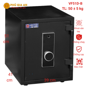 Két sắt vân tay điện tử Việt Tiệp VF51D-B chống cháy màu đen