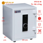 Két sắt vân tay điện tử Việt Tiệp VF51D-W chống cháy màu trắng