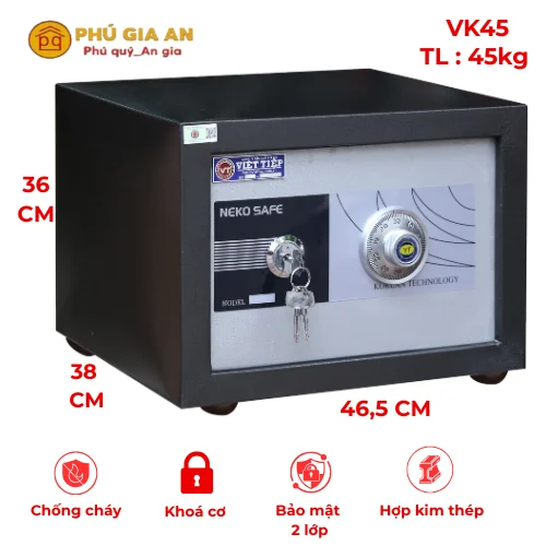 Két sắt Việt Tiệp VK45 khóa cơ 1 Két sắt Việt Tiệp VK45 khóa cơ 1