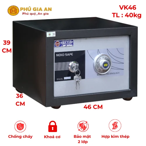 Két sắt Việt Tiệp chống cháy VK46 1 Két sắt Việt Tiệp chống cháy VK46 1