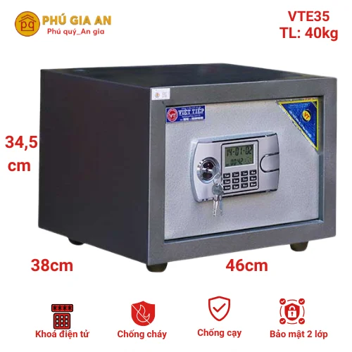 Két sắt Việt Tiệp đúc đặc VTE35 (mẫu mới 2021) Két sắt Việt Tiệp đúc đặc VTE35 (mẫu mới 2021)