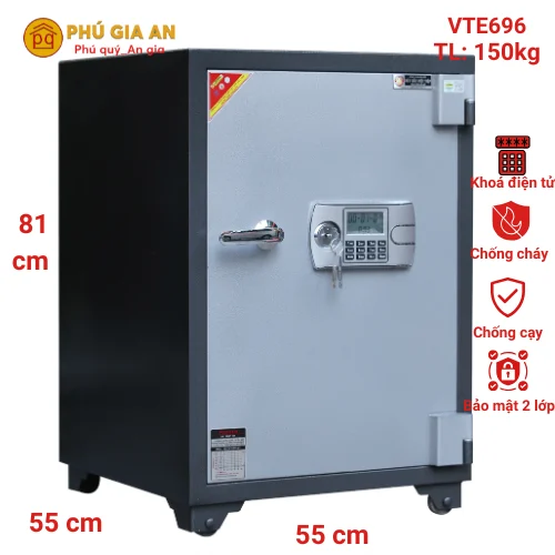 Két sắt Việt Tiệp VTE696 điện tử Tài Vượng 1 Két sắt Việt Tiệp VTE696 điện tử Tài Vượng 1