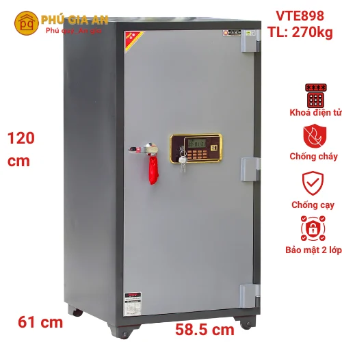 Két sắt Việt Tiệp đúc đặc VTE898 Tài Lộc 1