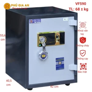 Két sắt Việt Tiệp đúc đặc VF590 vân tay báo động