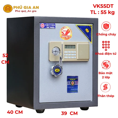 Két sắt Việt Tiệp đúc đặc VK55DT – Đại Cát 1 Két sắt Việt Tiệp đúc đặc VK55DT – Đại Cát 1