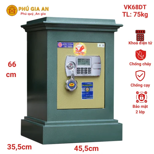 Két sắt giá rẻ Việt Tiệp VK68DT điện tử 1 Két sắt điện tử Việt Tiệp VK68DT chính hãng giá rẻ