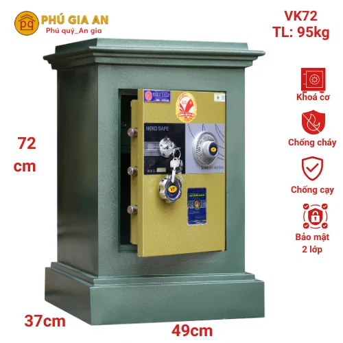 Két sắt Việt Tiệp (Đúc đặc) VK72 1 Két sắt Việt Tiệp (Đúc đặc) VK72 1