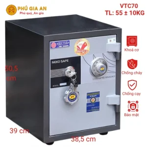 Két sắt Việt Tiệp đúc đặc VTC70 khóa cơ cao cấp