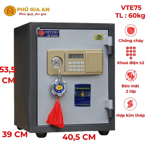 Két sắt Việt Tiệp đúc đặc VTE75 điện tử báo động