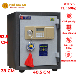 Két sắt Việt Tiệp đúc đặc VTE75 điện tử báo động