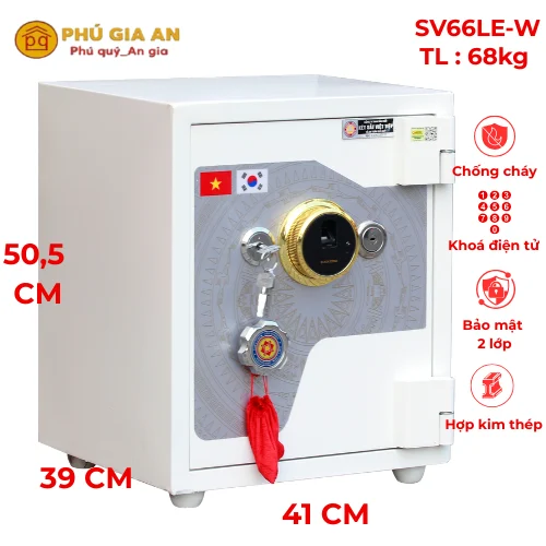 Két sắt Việt Tiệp siêu cường vân tay SV66LF-W 1