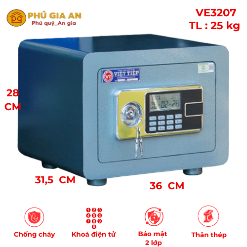 Két sắt Việt Tiệp siêu cường VE3207 điện tử báo động - Giải pháp an ninh tối ưu