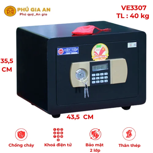 Két sắt Việt Tiệp siêu cường VE3307-B chính hãng thiết kế sang trọng