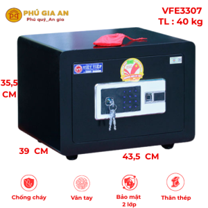 Két sắt Việt Tiệp siêu cường VFE3307 vân tay mã số màu đen - Model 2024
