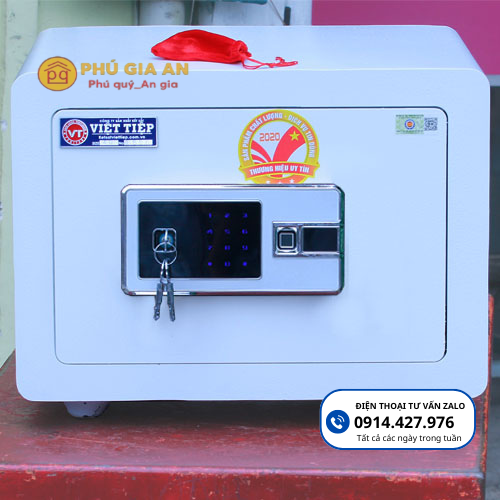 Két sắt Việt Tiệp siêu cường VFE3307-W vân tay mã số màu trắng – Model 2023 2