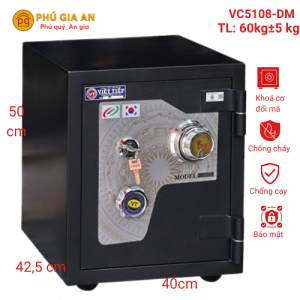 Két sắt Việt Tiệp thép tấm VC5108-DM khóa cơ đổi mã model 2023