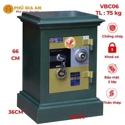 Két sắt Việt Tiệp VBC06 khóa cơ – Model 2022 chính hãng Két sắt Việt Tiệp VBC06 khóa cơ – Model 2022 màu xanh thiên lý