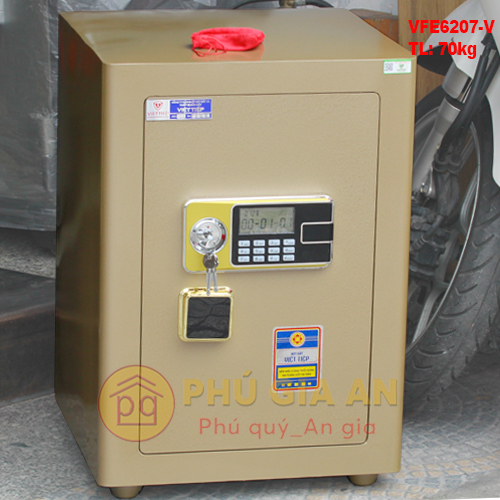 Chi tiết mặt trước két sắt VE6207