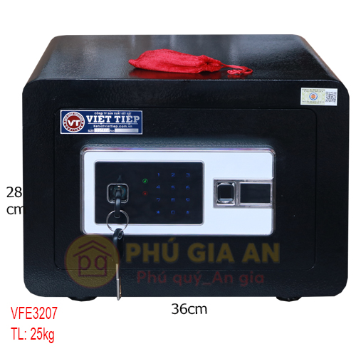 Két sắt mini siêu cường VFE3207 vân tay mã số - model mới 1 ket sat viet tiep vfe3207 van tay mau den pga