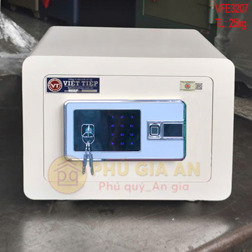 Két sắt mini siêu cường VFE3207 vân tay mã số - model mới 2 ket sat viet tiep vfe3207 van tay mau trang pga