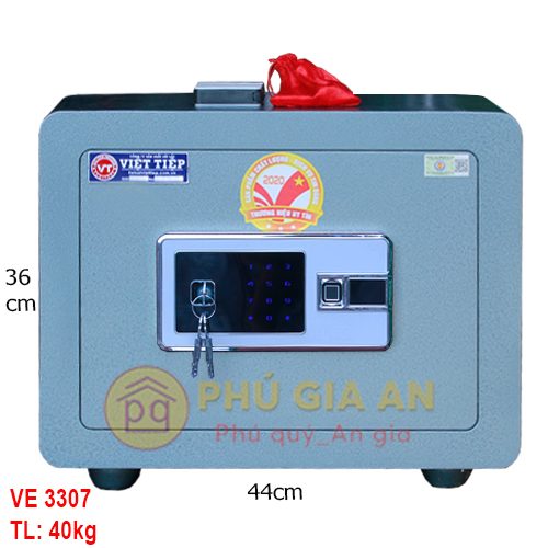 Két sắt Việt Tiệp siêu cường VFE3307 vân tay mã số màu đen - Model 2024 1 ket sat viet tiep vfe3307 g mau xanh van tay m pga