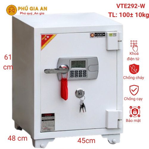 Két sắt Việt Tiệp VTE292-W điện tử màu trắng 1 ket sat viet tiep vte292 w dien tu mau trang