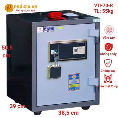 Két sắt Việt Tiệp VTF70 vân tay báo động 1 Két sắt Việt Tiệp VTF70 vân tay báo động 1