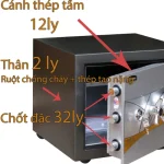 Két sắt vỏ thép 10ly Samurai MC12-FB10 hai khóa vân tay và cơ